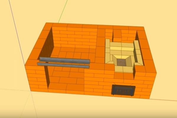 Русская печь с плитой: технология кладки русской печки со схемами и детальными порядовками