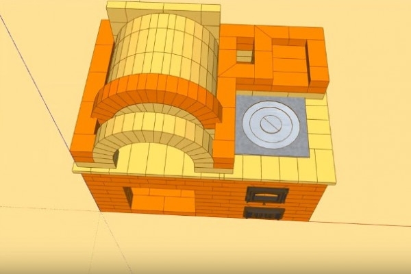Русская печь с плитой: технология кладки русской печки со схемами и детальными порядовками