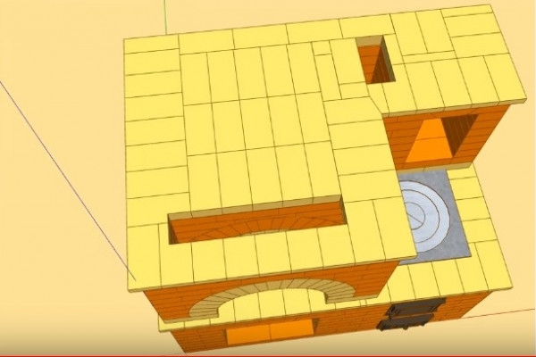 Русская печь с плитой: технология кладки русской печки со схемами и детальными порядовками