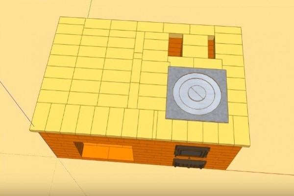Русская печь с плитой: технология кладки русской печки со схемами и детальными порядовками