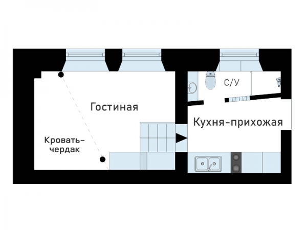 Дизайн квартиры-студии или гостинки — 6 современных интерьеров от лучших дизайнеров