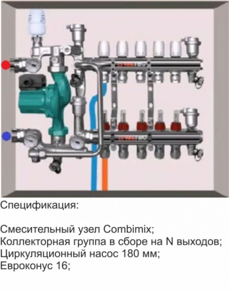  Смесительный узел для теплого пола