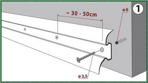  Крепление пластикового плинтуса к полу